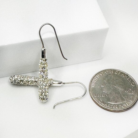 VINTAGE - High End Costume Jewelry - Fishhook Dangle Earrings - Picture 9 of 9